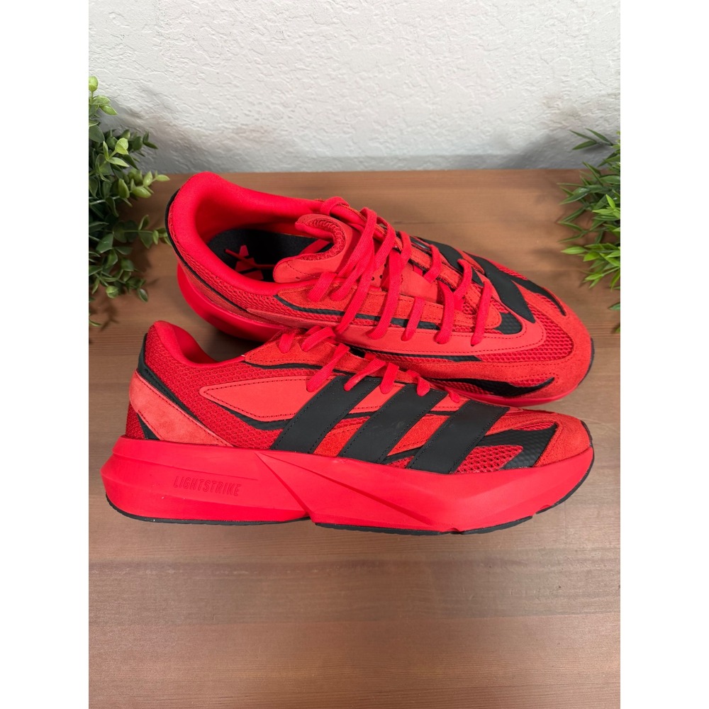 Adidas Mens Lightblaze Scarlet Black Red Shoes Size 12 JP7307